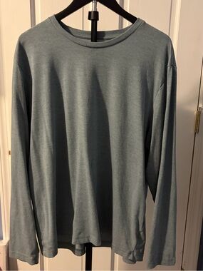Athletic Works Men's Long-Sleeve Crew in Dusty Teal